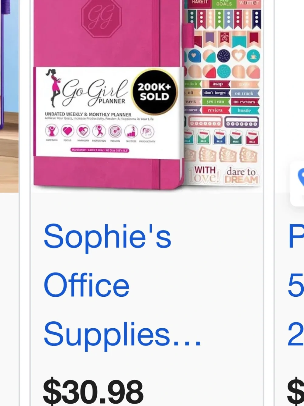 Go Girl Planner Bundle Y2k, Gift for U,Mother’s Day, Graduation, Boss Day,